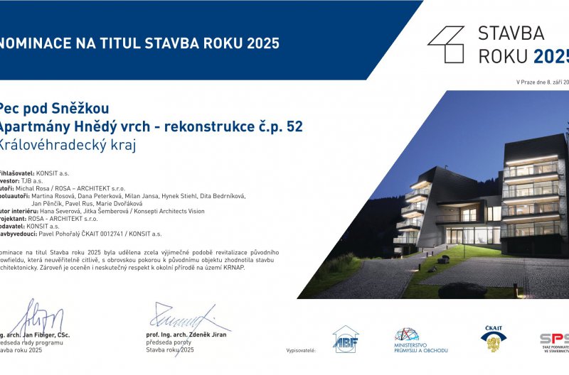 Nominace na titul Stavba roku 2025