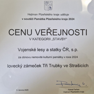Cena veřejnosti pro Tři Trubky