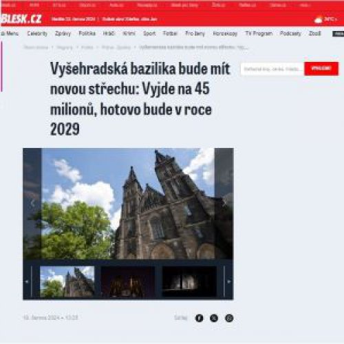 Psali o nás: Vyšehradská bazilika na webu Blesk.cz