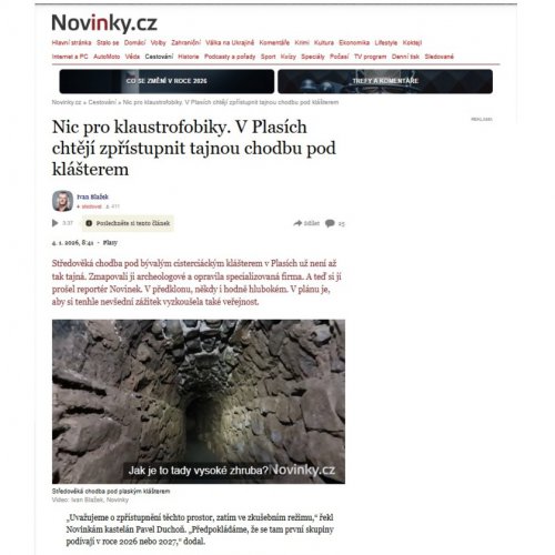 Tajná středověká chodba v Plasích na Novinky.cz