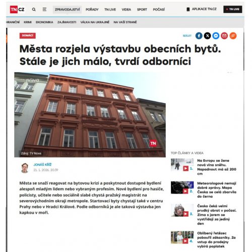 Rekonstrukce Domu v Černé 10 na TV Nova