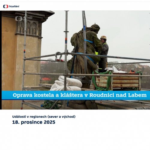 Oprava kostela a kláštera v Roudnici nad Labem v ČT